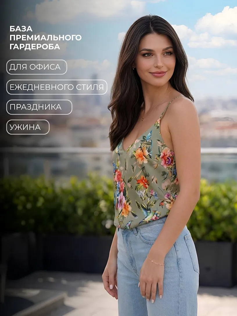 Топ "Вдохновение"_О20/оливковые птички