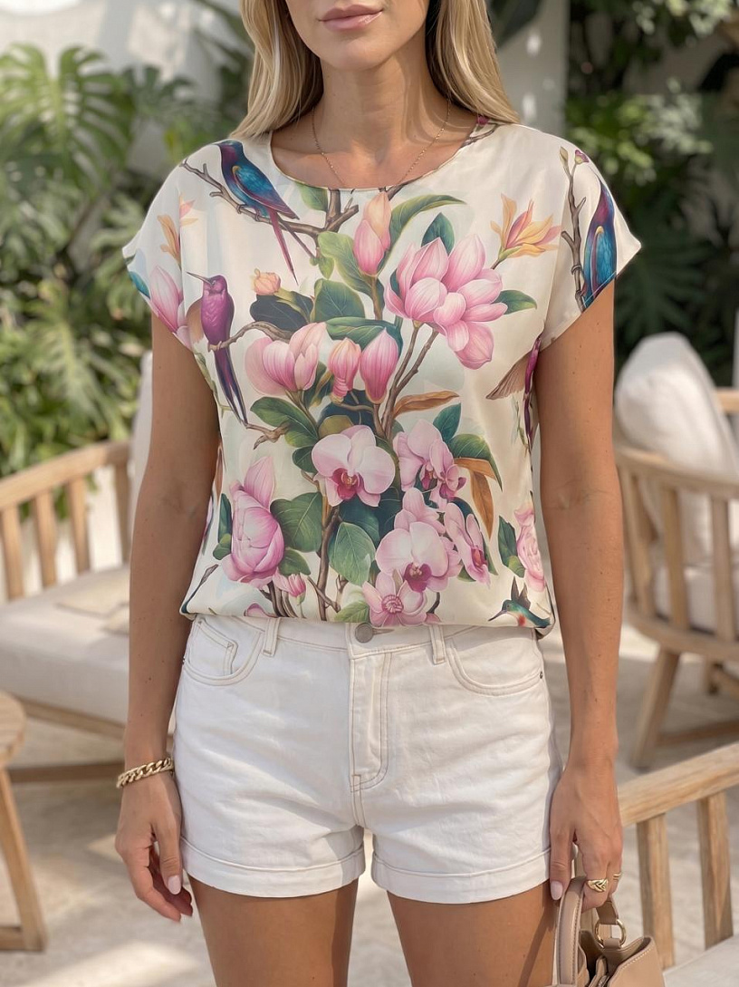 Блуза "Base"_О17/колибри